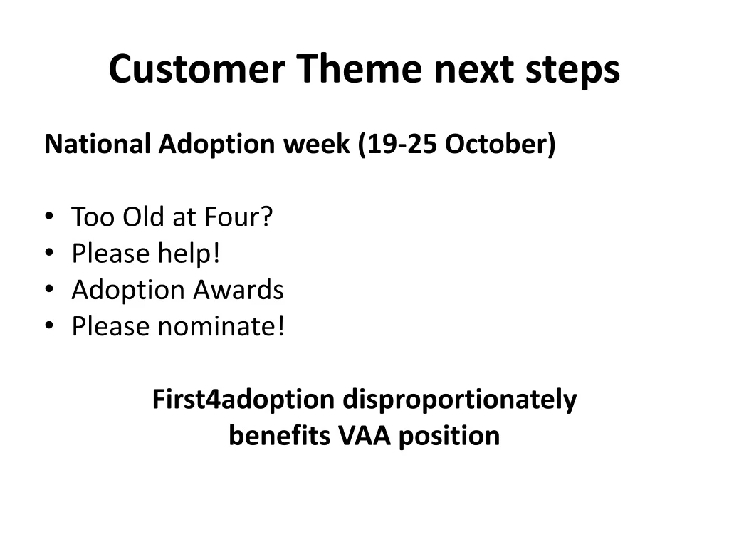 customer theme next steps