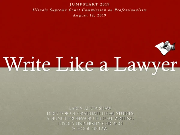 Write Like a Lawyer