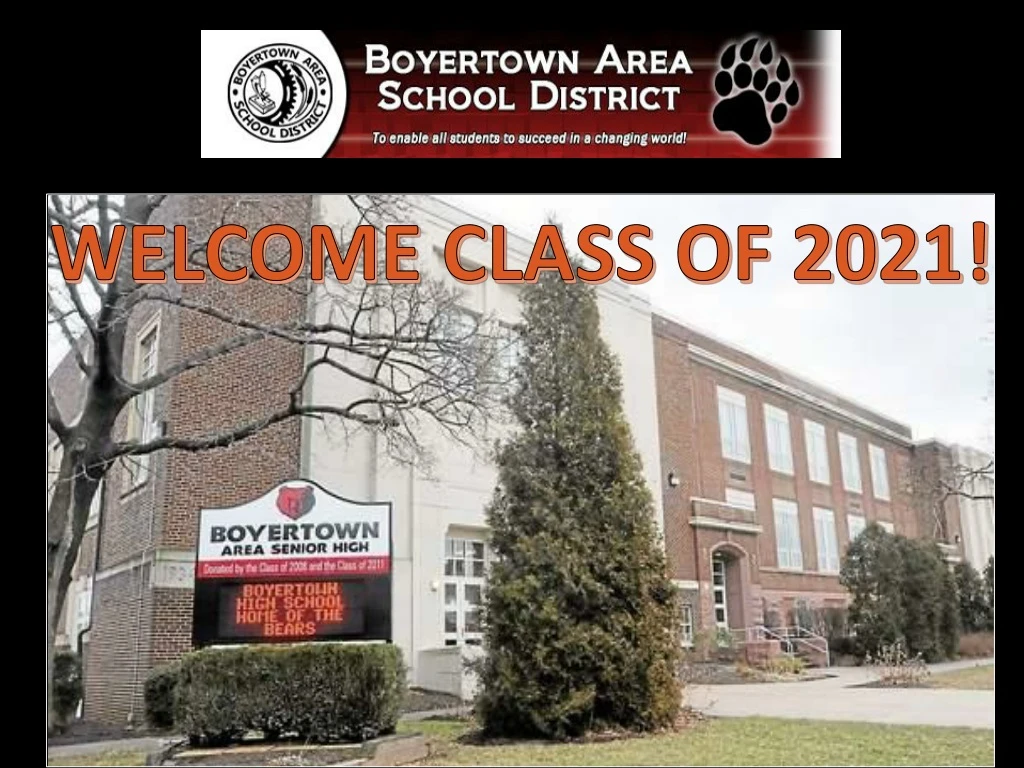 welcome class of 2021