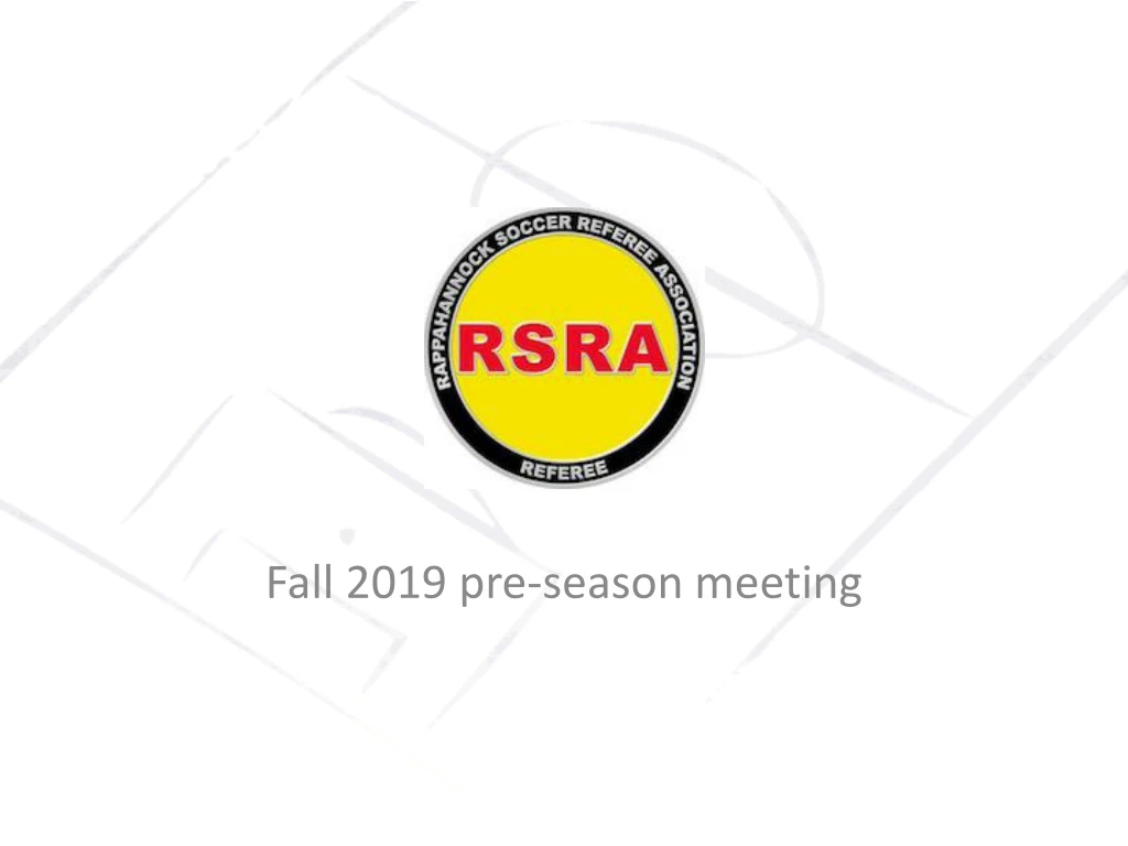fall 2019 pre season meeting