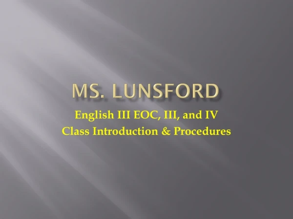 Ms. lUNSFORD