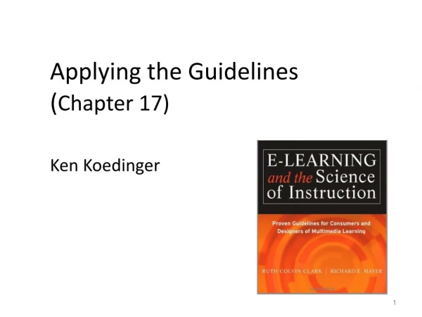 Applying the Guidelines ( Chapter 17)
