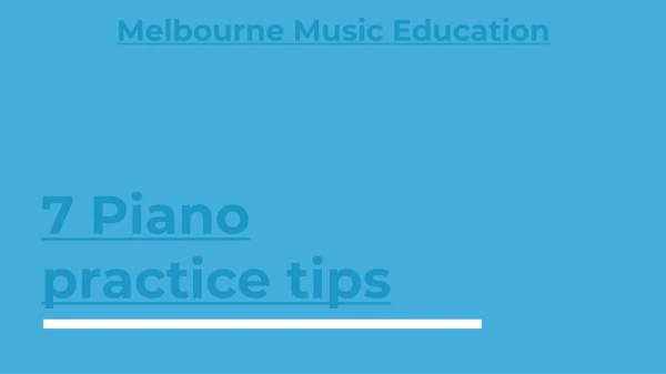 Piano Teachers in Melbourne CBD