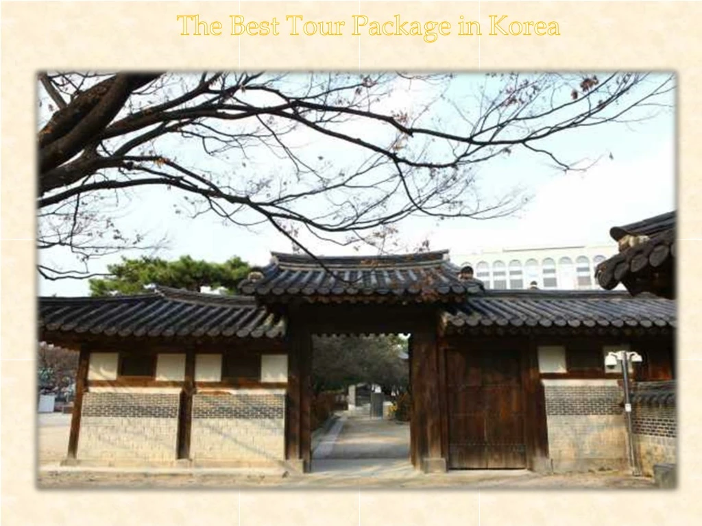 the best tour package in korea
