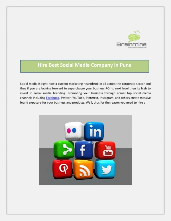 Hire Best Social Media Company in Pune