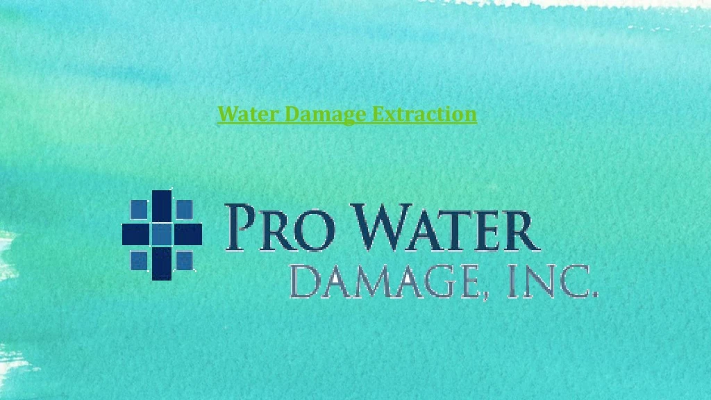 water damage extraction