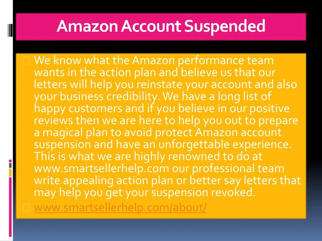 amazon account suspended