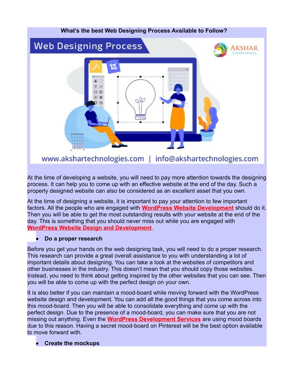 what s the best web designing process available