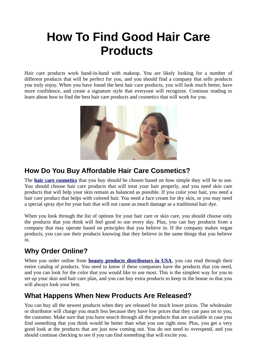 how to find good hair care products