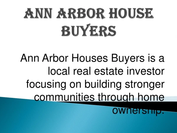 Sell House Fast Ann Arbor