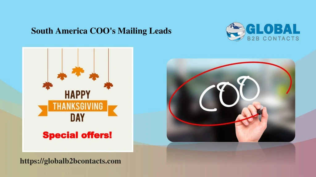 south america coo s mailing leads