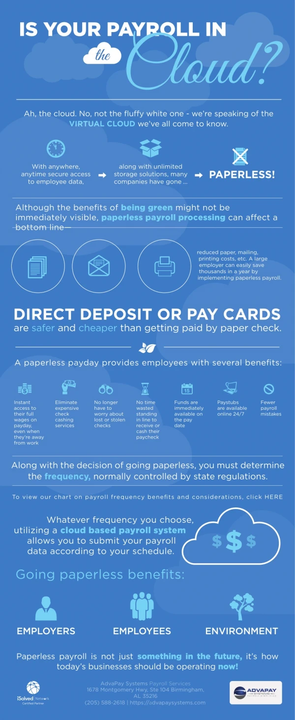 Is Your Payroll in the Cloud: AdvaPaySystems
