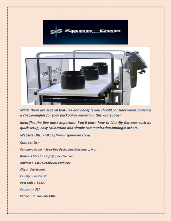 Powder Filler - Spee-Dee Packaging Machinery, Inc.