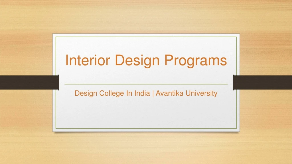 interior design programs