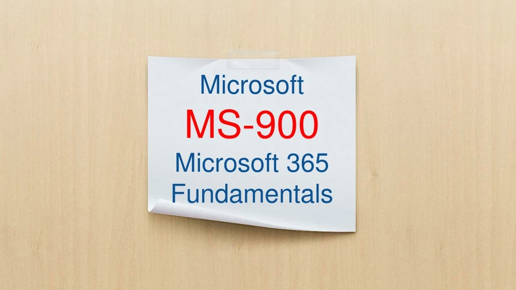 microsoft ms 900 microsoft 365 fundamentals