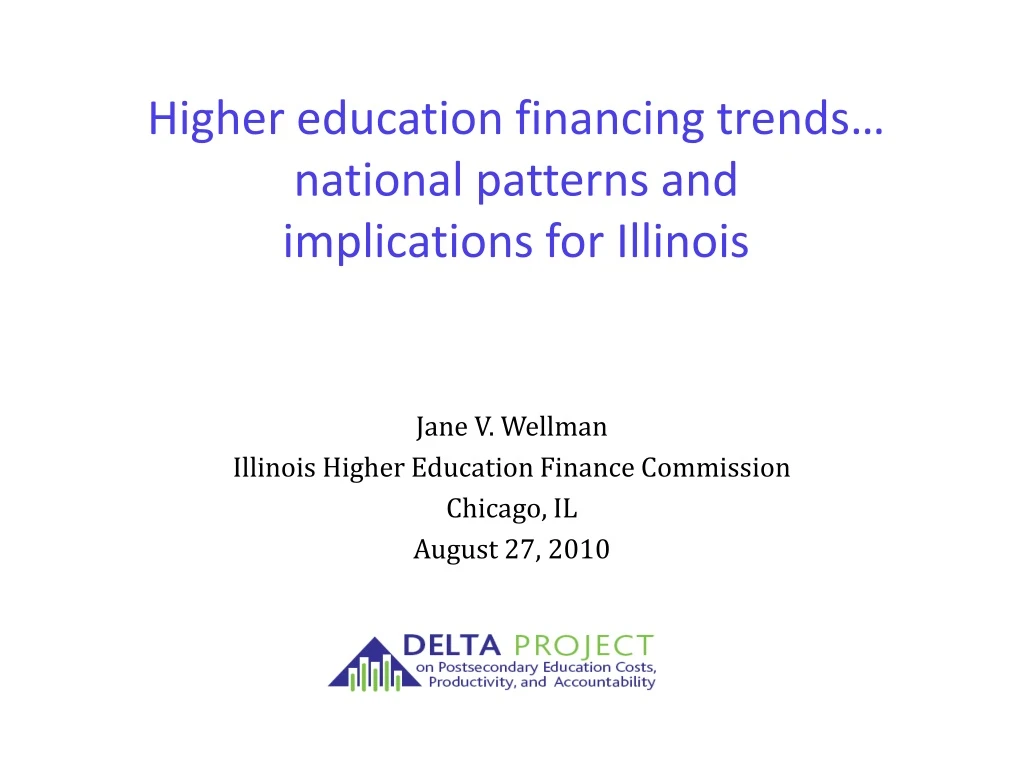 higher education financing trends national patterns and implications for illinois