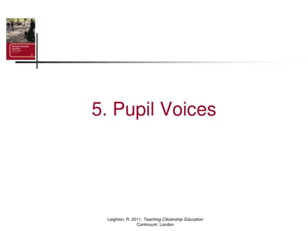 5. Pupil Voices