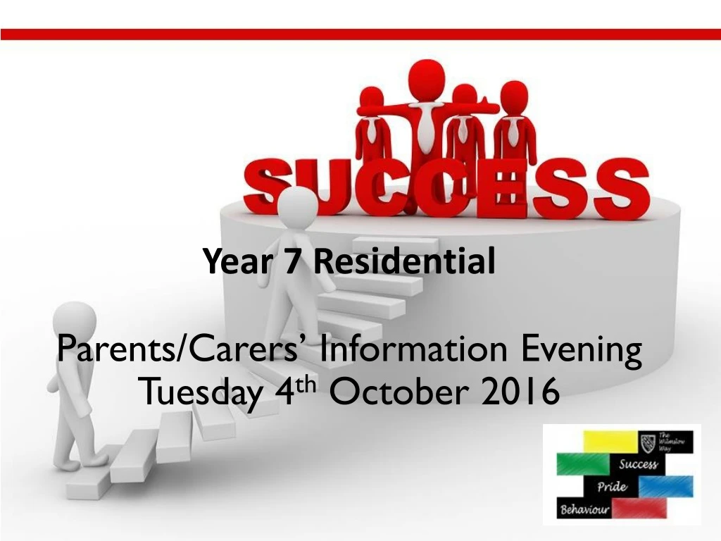 year 7 residential parents carers information evening tuesday 4 th october 2016