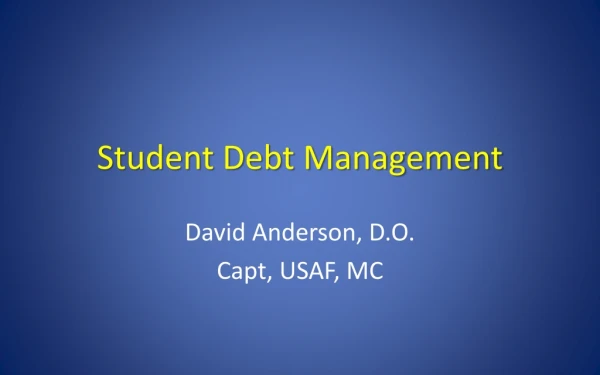 Student Debt Management