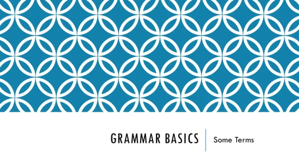 Grammar Basics