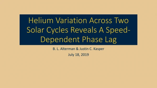 Helium Variation Across Two Solar Cycles Reveals A Speed-Dependent Phase Lag