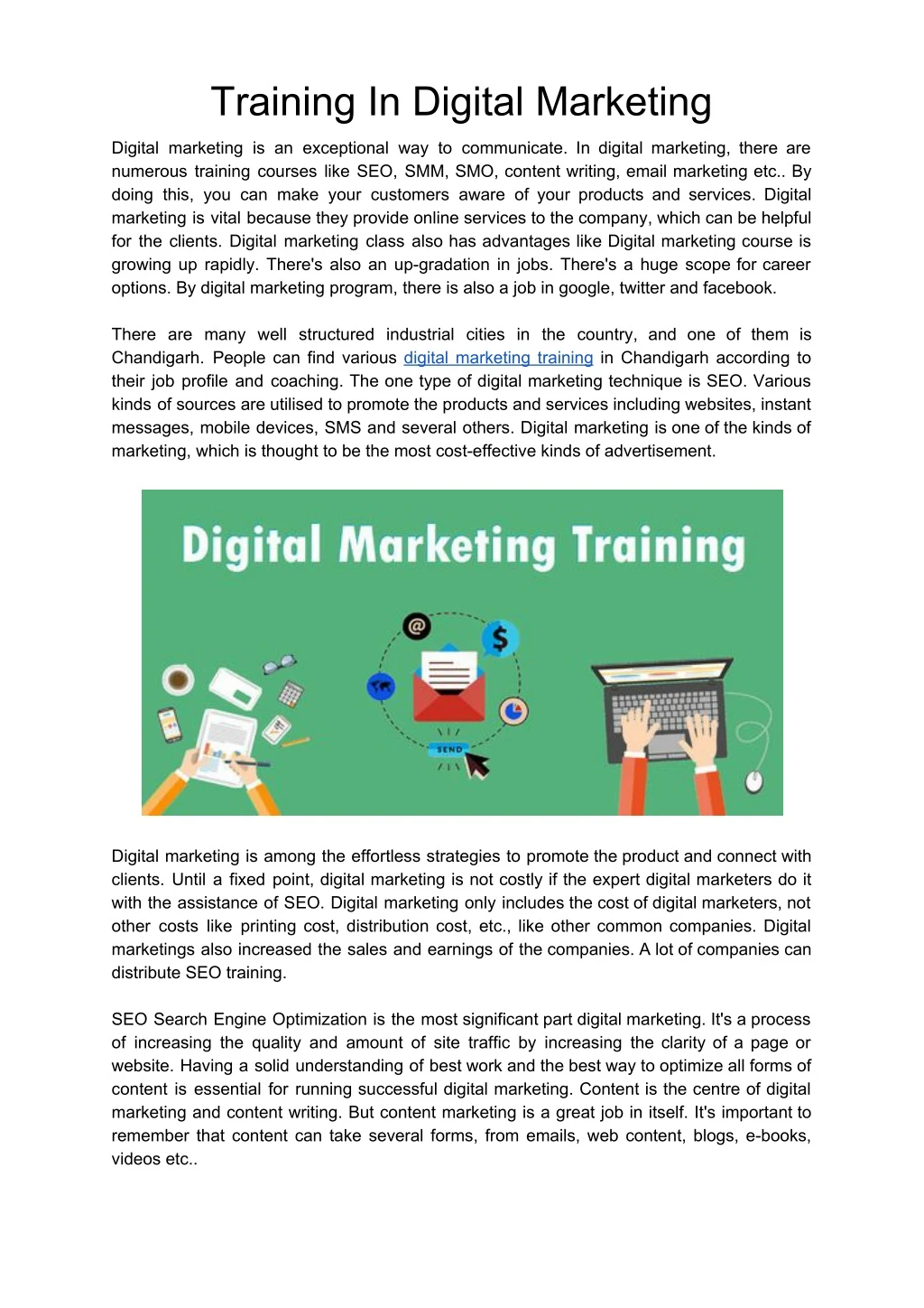 training in digital marketing