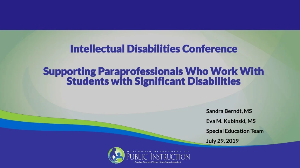 intellectual disabilities conference supporting