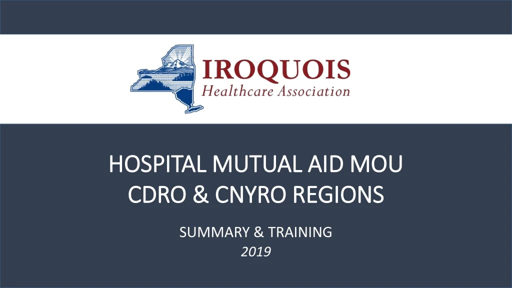 hospital mutual aid mou cdro cnyro regions