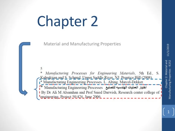 Chapter 2 Material and Manufacturing Properties