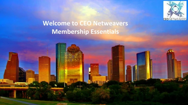 Welcome to CEO Netweavers Membership Essentials