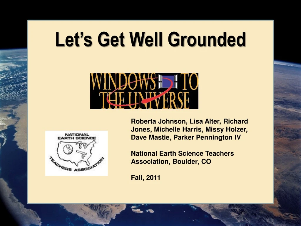 let s get well grounded