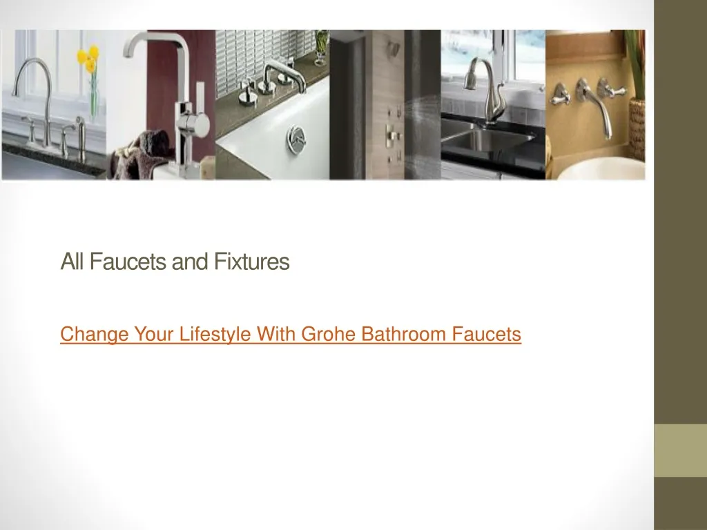 all faucets and fixtures
