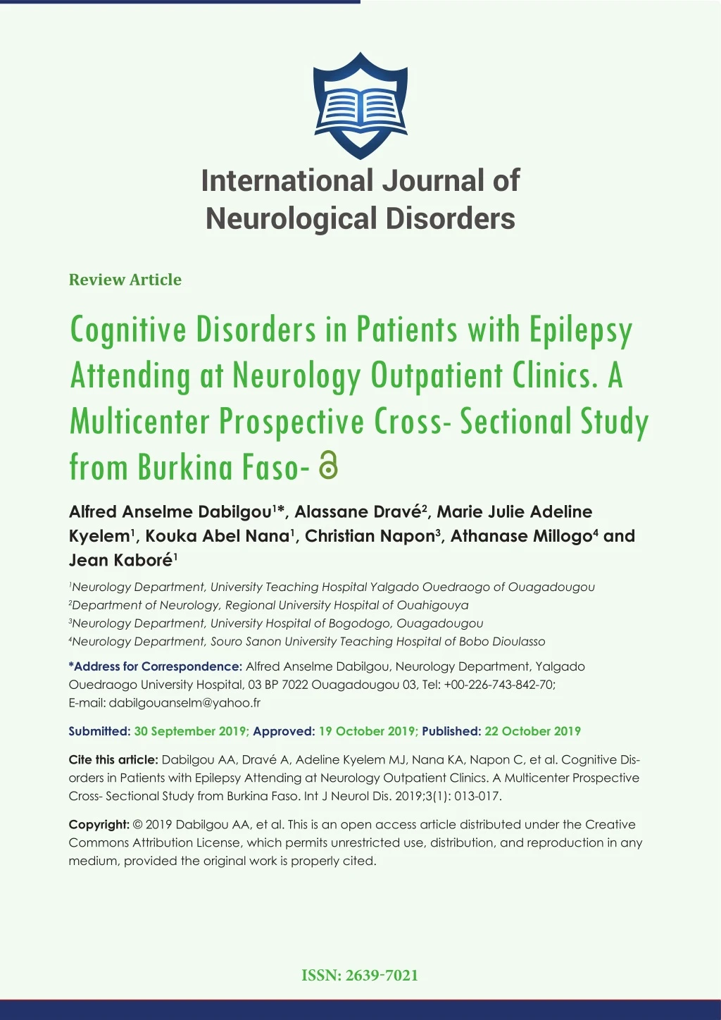 international journal of neurological disorders