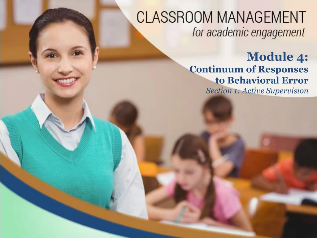 module 4 continuum of responses to behavioral