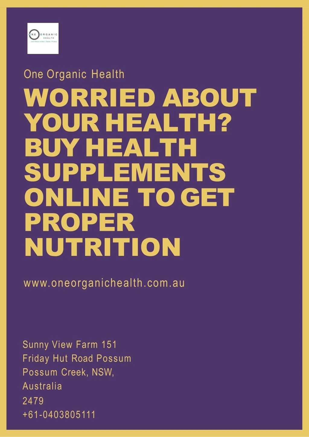 worried about your health buy health supplements online to get proper nutrition