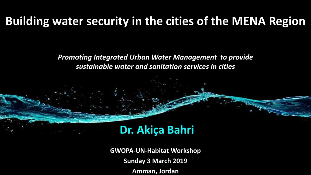 building water security in the cities of the mena
