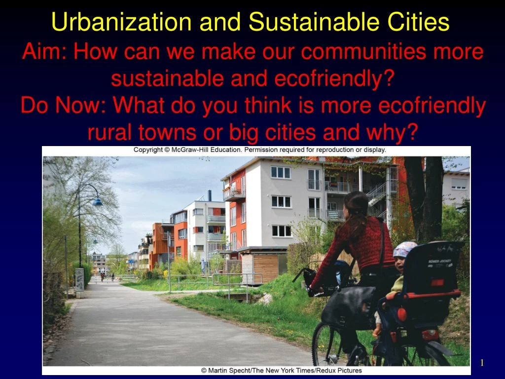 urbanization and sustainable cities