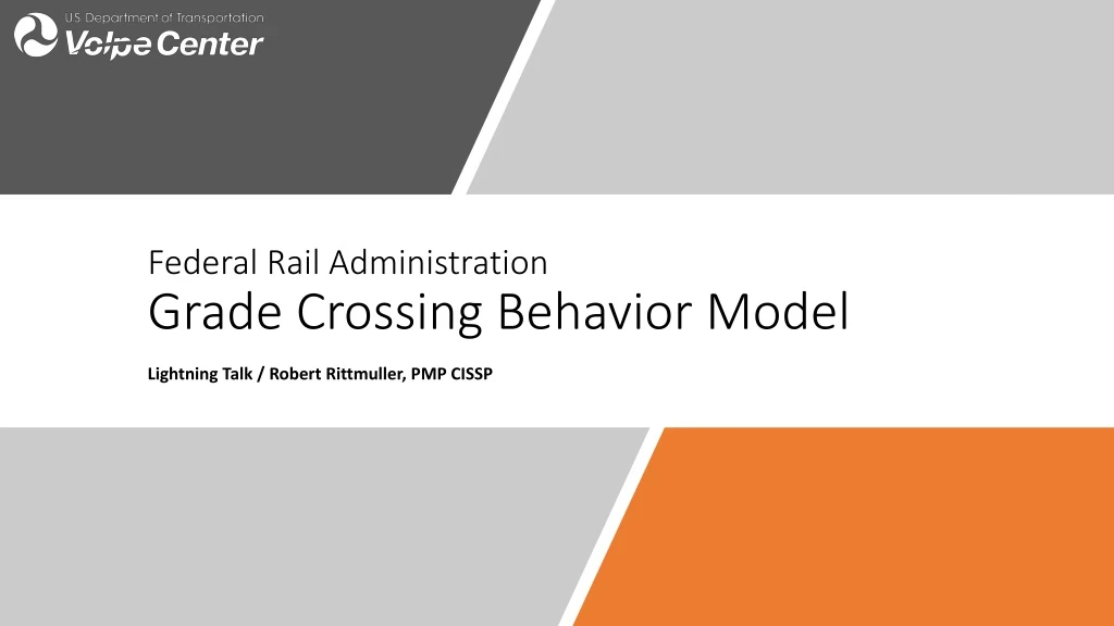 federal rail administration grade crossing behavior model