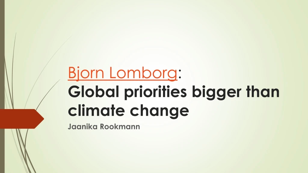 bjorn lomborg global priorities bigger than climate change