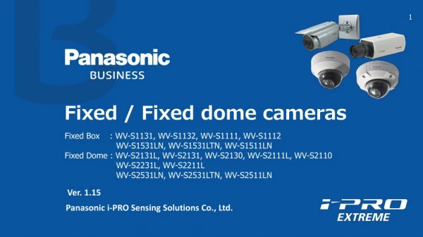 Fixed / Fixed dome cameras