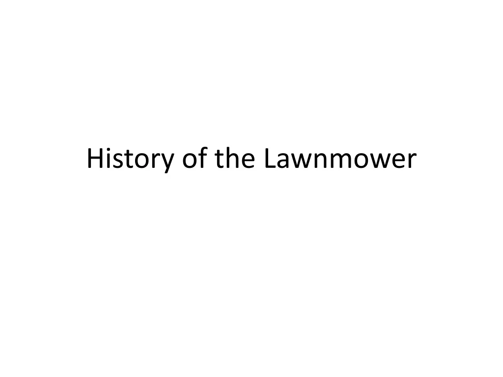 history of the lawnmower