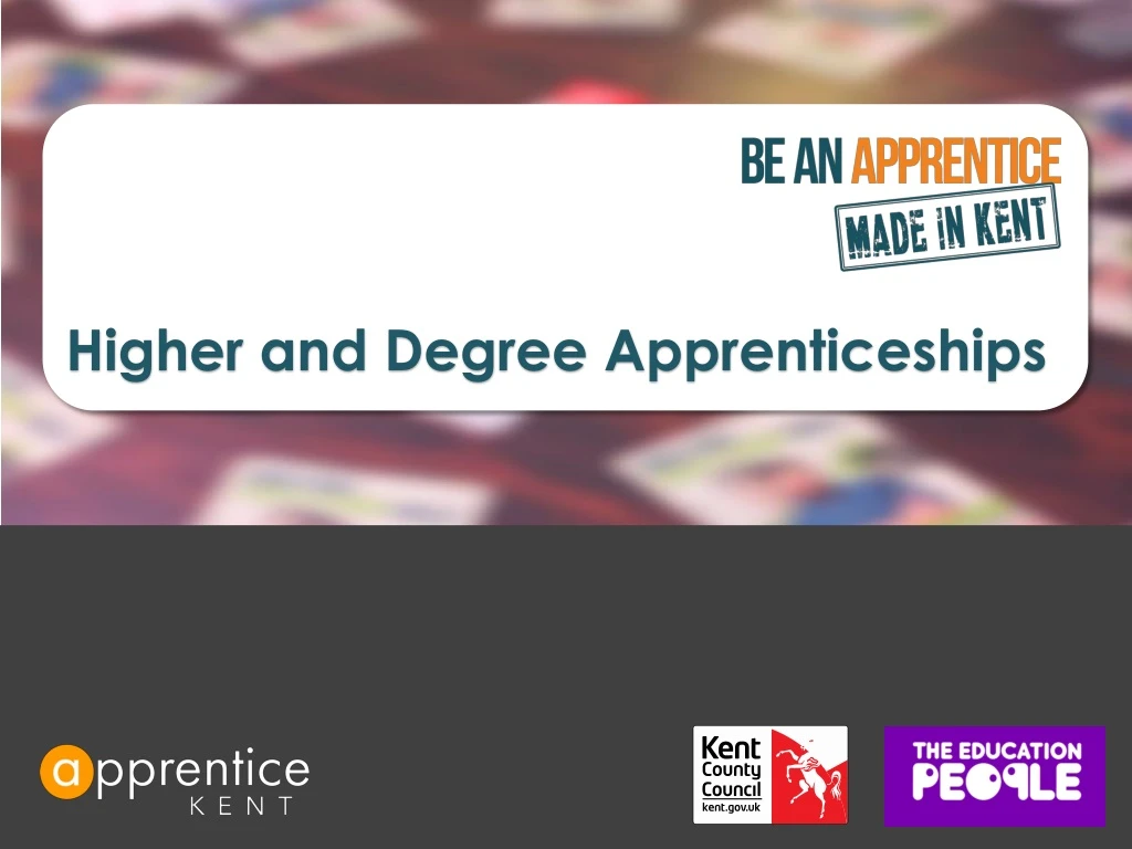 higher and degree apprenticeships