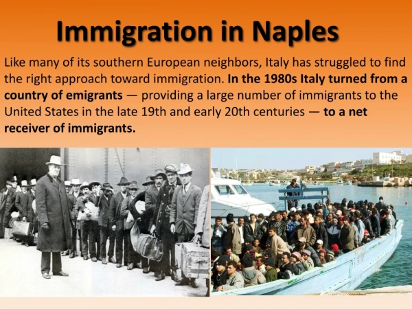 Immigration in Naples