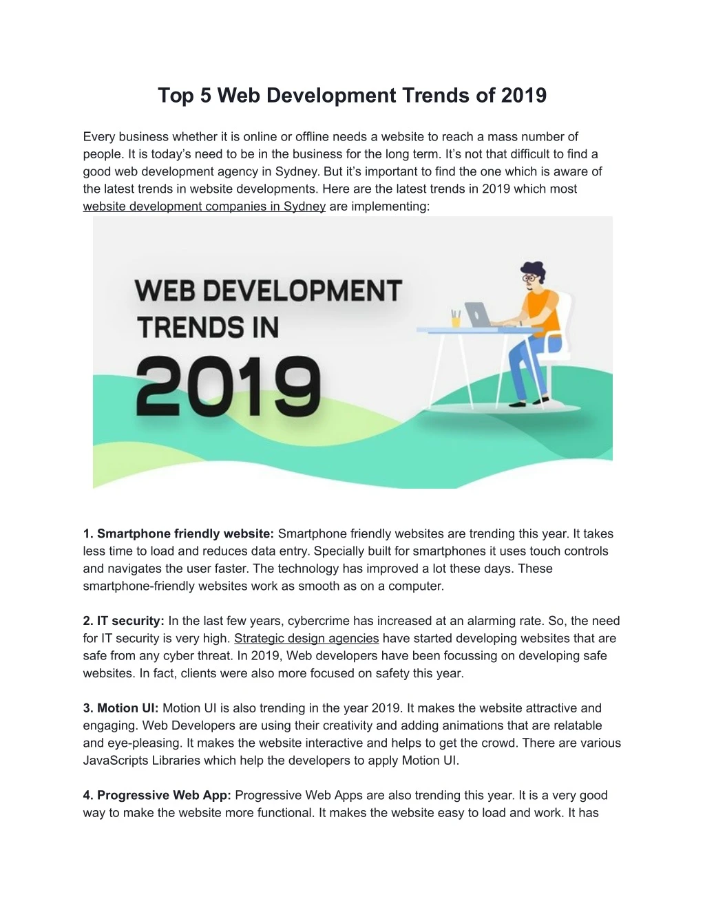 top 5 web development trends of 2019