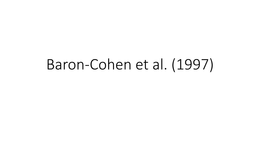 baron cohen et al 1997