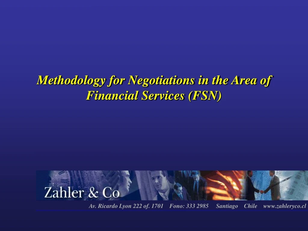 methodology for negotiations in the area