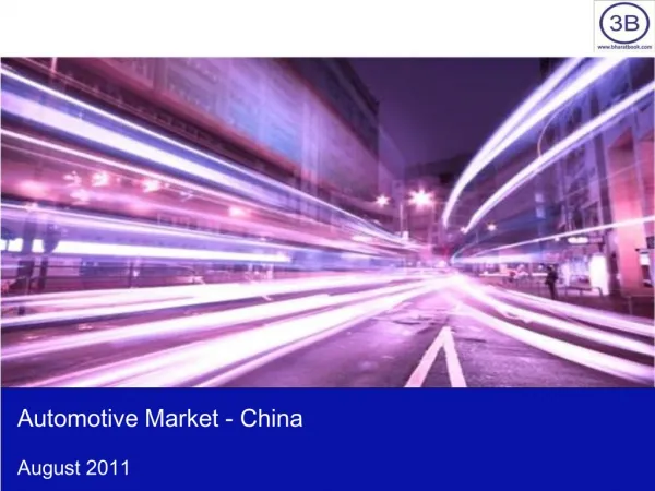 Automotive Market in China 2011