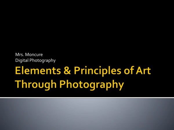 Elements &amp; Principles of Art Through Photography
