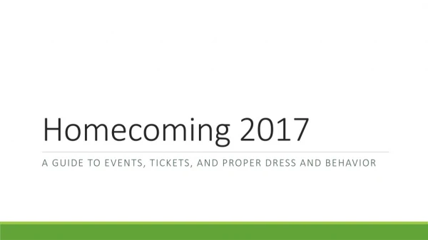 Homecoming 2017