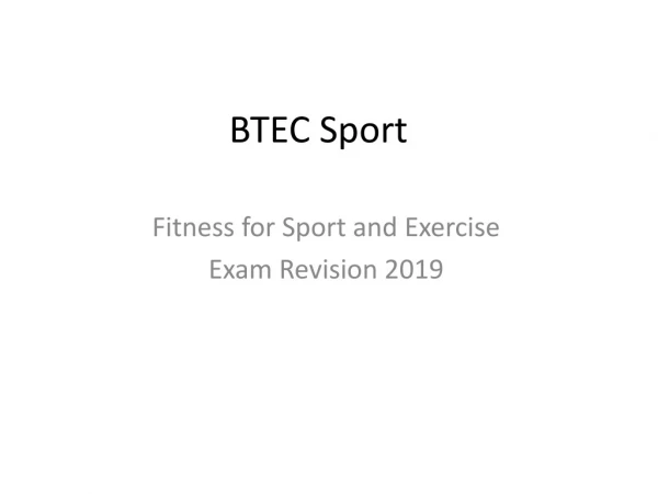 BTEC Sport